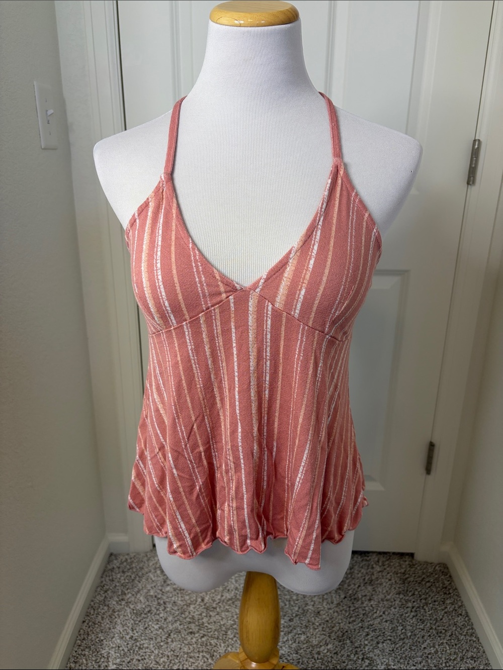 SO Dusty Rose Striped V-Neck Cami
